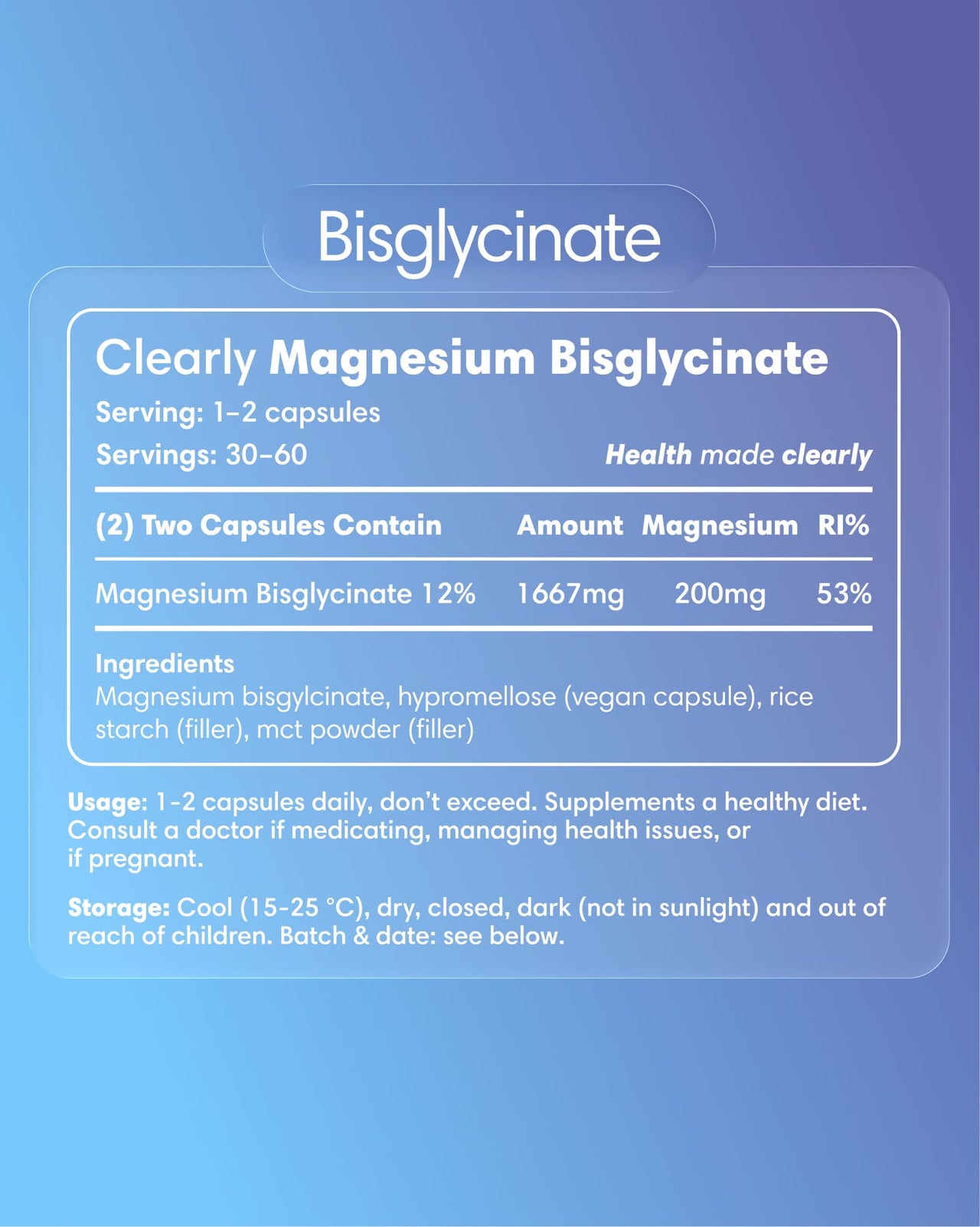 Clearly - Magnesium Bisglycinate